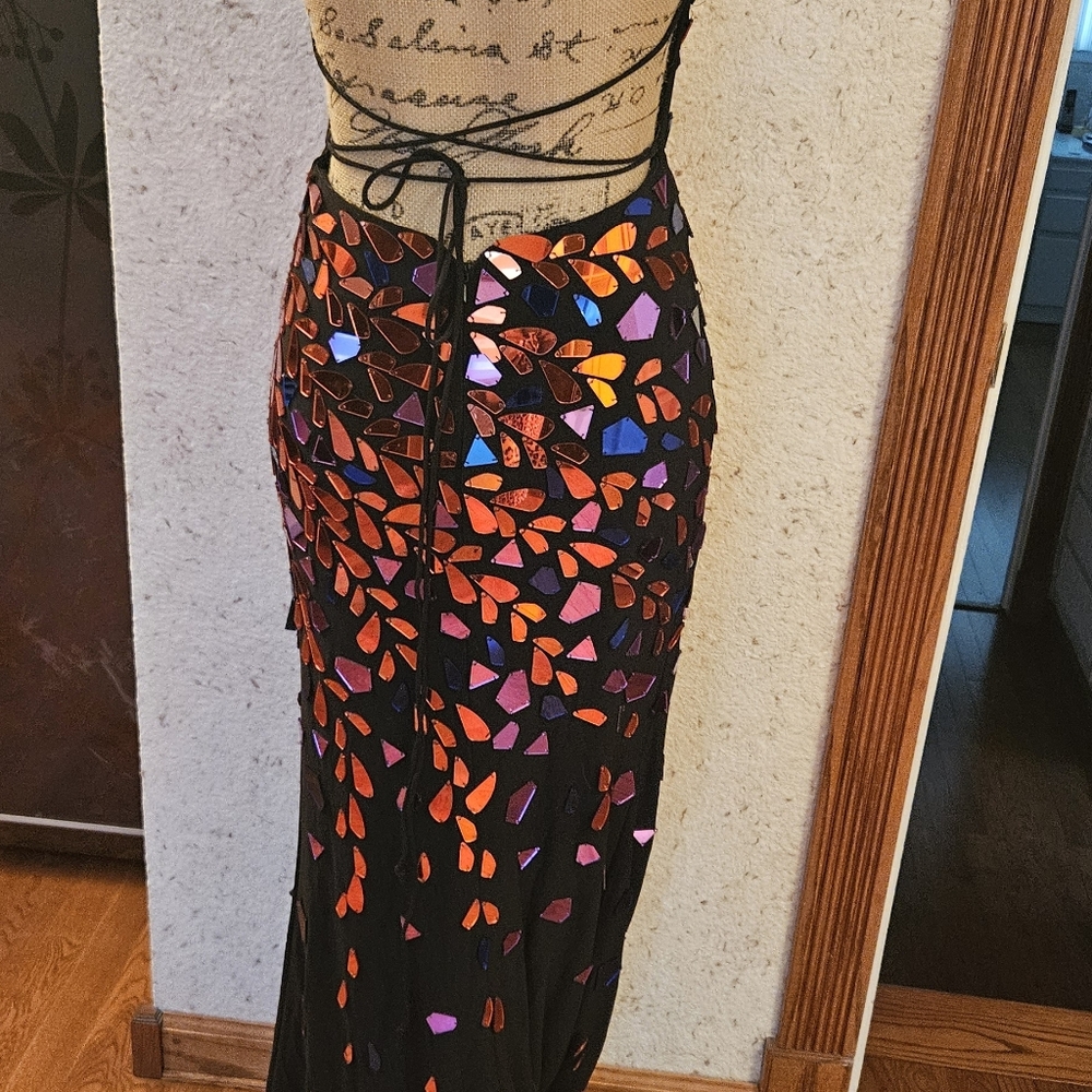 Evening Dress. Unique Made Out Of Color Mirrors. One Of The Kind. - Picture 4 of 4